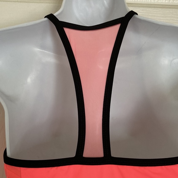 Trina Turk Neon Orange Lime Green Athletic Tank Top Inner Shelf Bra - Picture 9 of 11